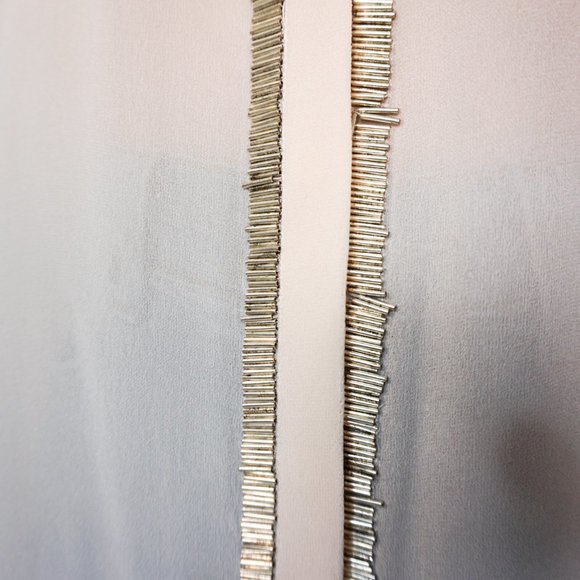 Chloé Embellished Beaded Trim Blush Pink Blouse - Picture 6 of 7